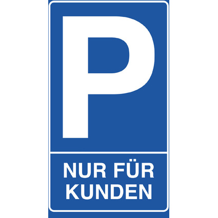 EXACOMPTA Hinweisschild "Kundenparkplatz", blau/wei