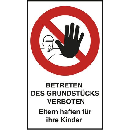EXACOMPTA Hinweisschild "Betreten verboten", rot/wei