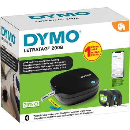 DYMO Tisch-Beschriftungsgert LetraTag LT 200B, Vorteilspack