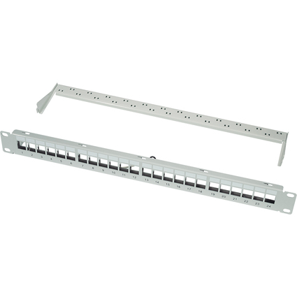 LogiLink 19" Keystone Patch Panel, 24 Port, geschirmt