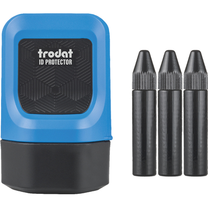 trodat Datenschutz-Rollstempel ID Protector-Set, blau