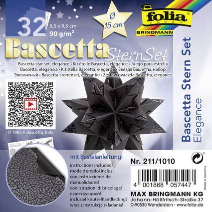folia Faltbltter Bascetta-Stern Elegance, 95 x 95 mm