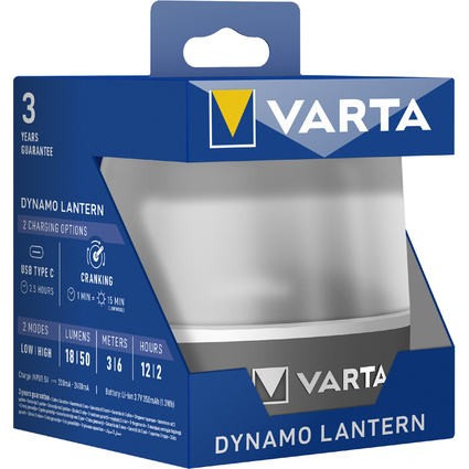 VARTA Campingleuchte / Laterne "Dynamo Lantern", grau