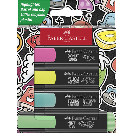 FABER-CASTELL Textmarker TEXTLINER 46 GRAFFITI, 4er Etui