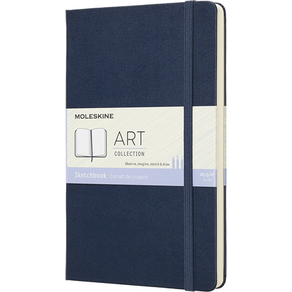 MOLESKINE Skizzenbuch, L/A5, 165g/qm, Hardcover, blau
