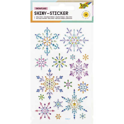 folia Weihnachts-Sticker Shiny SNOWFLAKE