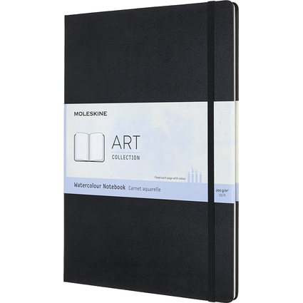 MOLESKINE Aquarellnotizbuch, 200g/qm, Hardcover, schwarz