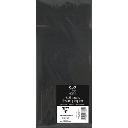 Clairefontaine Seidenpapier, (B)500 x (H)700 mm, schwarz