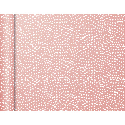 Clairefontaine Geschenkpapier "Tiny Rolls Herzen rosa"