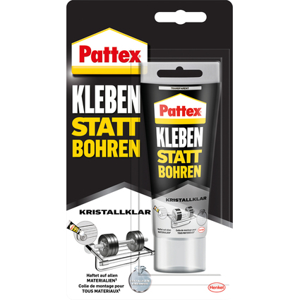 Pattex Kraftkleber Kleben statt Bohren KRISTALLKLAR, 90 g