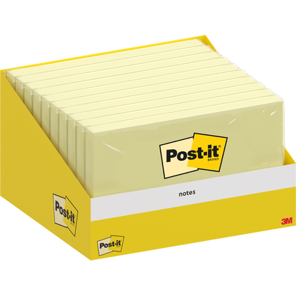 Post-it Haftnotizen, 127 x 76 mm, gelb