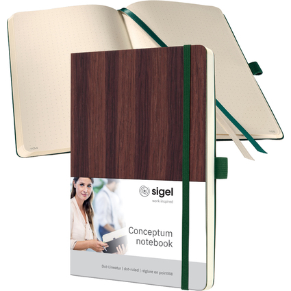 sigel Notizbuch Conceptum Nature Edition, DIN A5, Holz