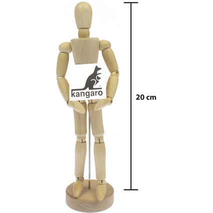 kangaro Gliederpuppe, neutral, Hhe: 200 mm