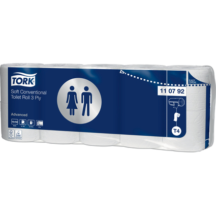 TORK Toilettenpapier, 3-lagig, wei