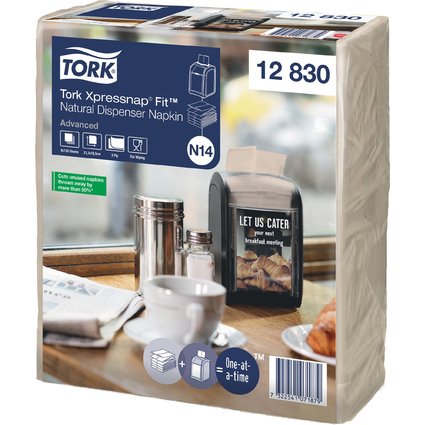 TORK Xpressnap Fit Spender-Servietten, 213 x 165 mm, natur