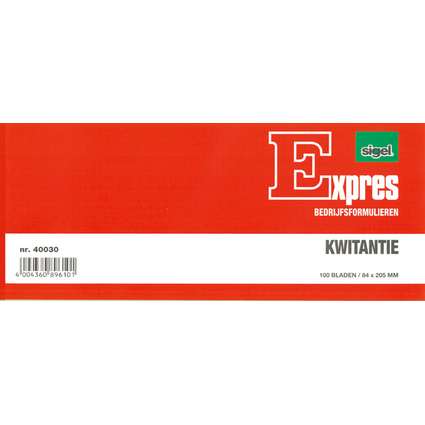 Expres Kwitantieboek, 205 x 84 mm, 100 vel