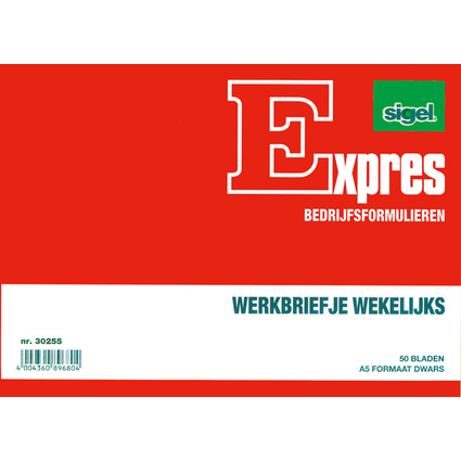 Expres Werkbriefje, blok met 50 vel, A5 liggend