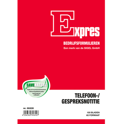 Expres Telefoon-Gespreksnotitieblok, A5 staand, 100 vel