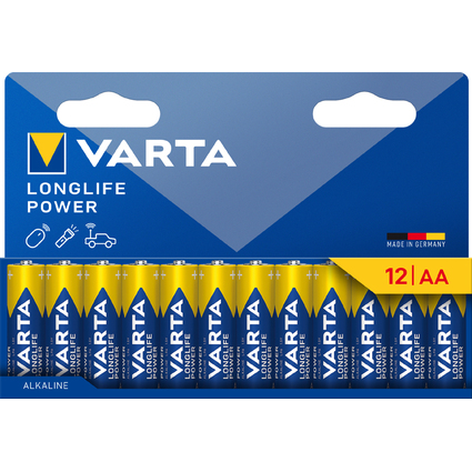 VARTA Alkaline Batterie "LONGLIFE POWER", Mignon AA, 12er