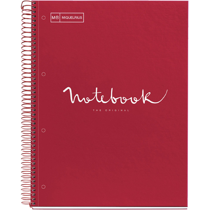 MIQUELRIUS Collegeblock "Notebook EMOTIONS", DIN A4, rot