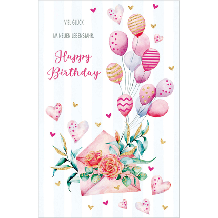 SUSY CARD Geburtstagskarte Wish and Bloom "Briefumschlag"