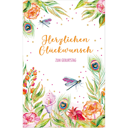 SUSY CARD Geburtstagskarte Wish and Bloom "Libelle"