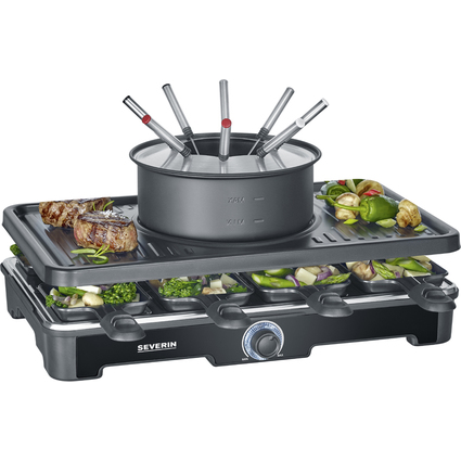 SEVERIN Raclette-Fondue-Kombination RG 2347, 1.400 Watt