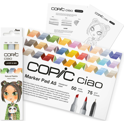 COPIC Marker ciao "LAYER & MIX Manga Starter Set", Natural