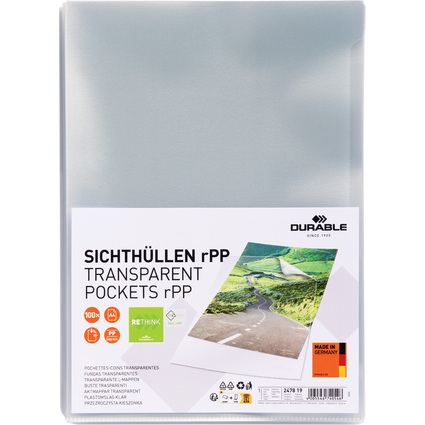 DURABLE Sichthlle STANDARD, DIN A4, rPP, transparent