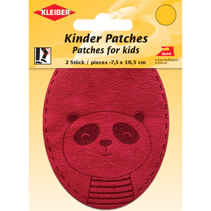 KLEIBER Applikation "Panda", rot, 2er Blister