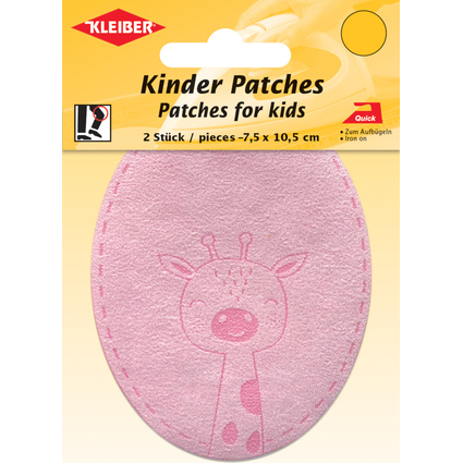 KLEIBER Applikation "Giraffe", rosa, 2er Blister