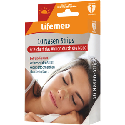 Lifemed Nasen-Strips, 19 x 66 mm, hautfarben, 10er