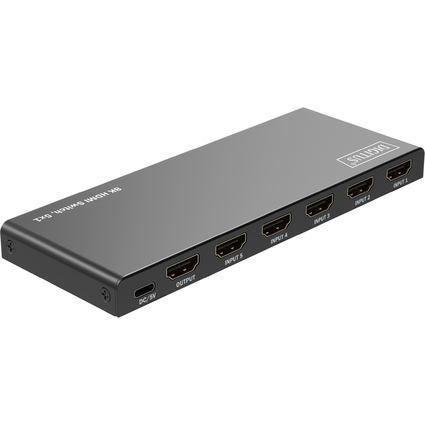 DIGITUS 8K HDMI Switch, 5x1, schwarz