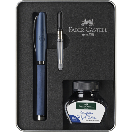 FABER-CASTELL Schreibgerte-Set Essentio Aluminium, blau