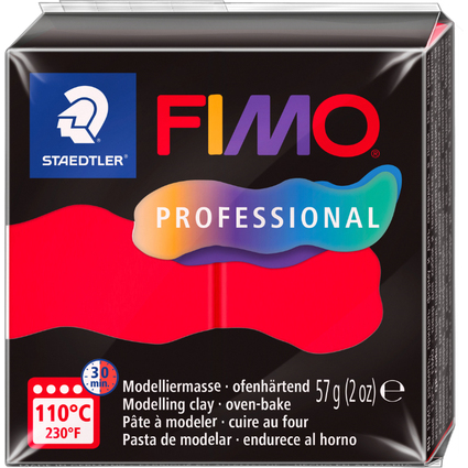 FIMO PROFESSIONAL Modelliermasse, ofenhrtend, 57 g, rot