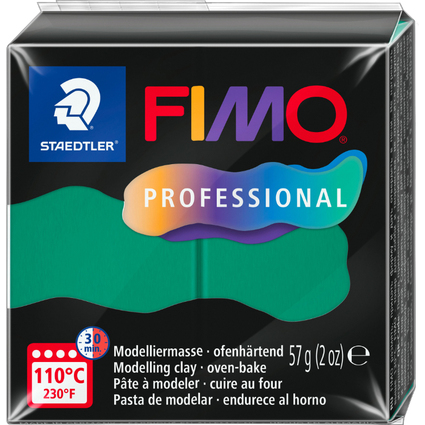 FIMO PROFESSIONAL Modelliermasse, ofenhrtend, 57 g, grn