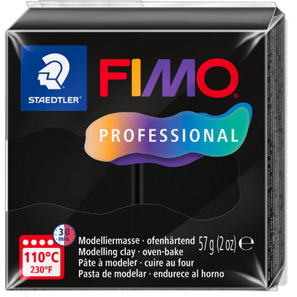 FIMO PROFESSIONAL Modelliermasse, ofenhrtend, 57 g, schwarz