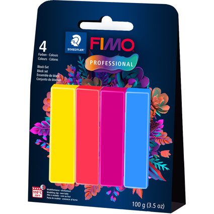 FIMO PROFESSIONAL Modelliermasse-Set "True Colours", 4er Set