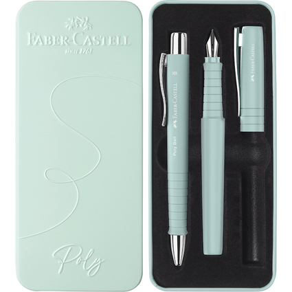 FABER-CASTELL Schreibgerte-Set POLY BALL/PEN, caribic blue