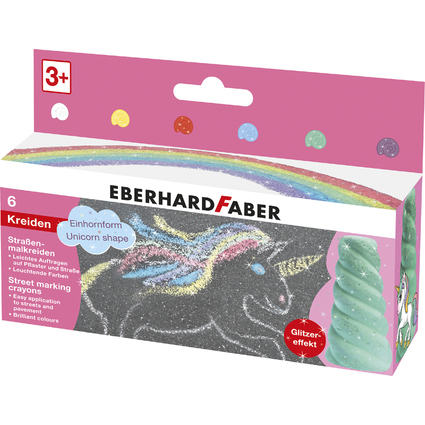 EBERHARD FABER Straenmalkreide in Einhornform, 6er