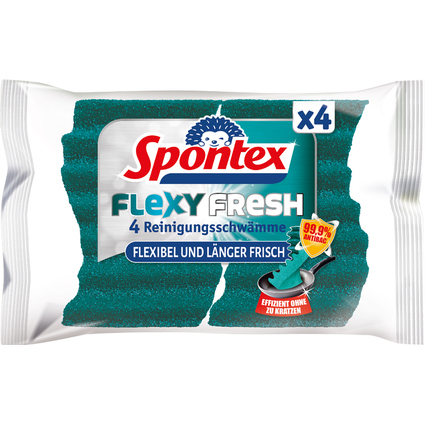 Spontex Reinigungsschwamm Flexy Fresh, 4er Pack