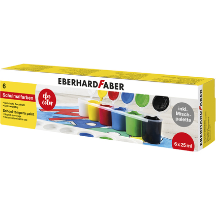 EBERHARD FABER Schulmalfarbe EFA Color, 6er Etui, 6 x 25 ml