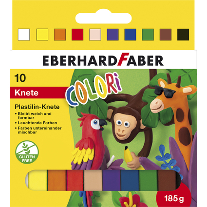 EBERHARD FABER Plastilin-Knete COLORI, 10er Kartonetui