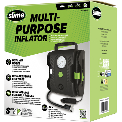 Slime Multi-Purpose Tyre Kompressor, mit Manometer