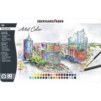 EBERHARD FABER Aquarellstift Artist Color, 36er Metalletui