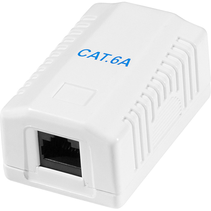 LogiLink Anschlussdose Kat.6A mit Aufputzbox, 1x RJ45, wei