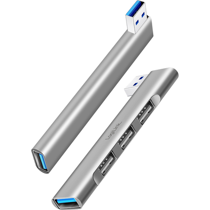 LogiLink USB 3.0 Ultraslim-Hub, 4-Port, Aluminiumgehuse