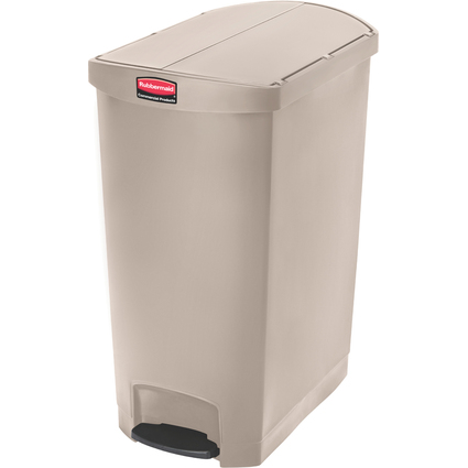 Rubbermaid Tret-Abfalleimer Slim Jim, 90 Liter, beige