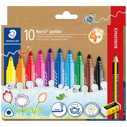 STAEDTLER Fasermaler Noris jumbo, Bonuspack