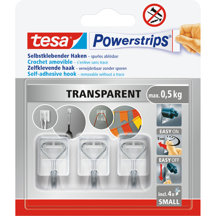 tesa Powerstrips Haken WIRED HOOK SMALL, transparent